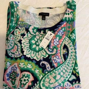 NWT Talbots colorful paisley sweater